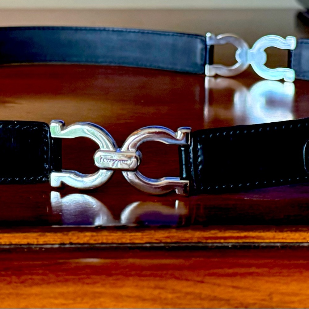 Black Ferragamo belt
